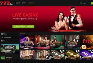 Live Casino777 avec croupiers en direct